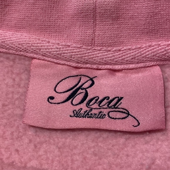 BOCA Authentic logo fleece sweatshirt unisex women sz 10-12 - Picture 5 of 11